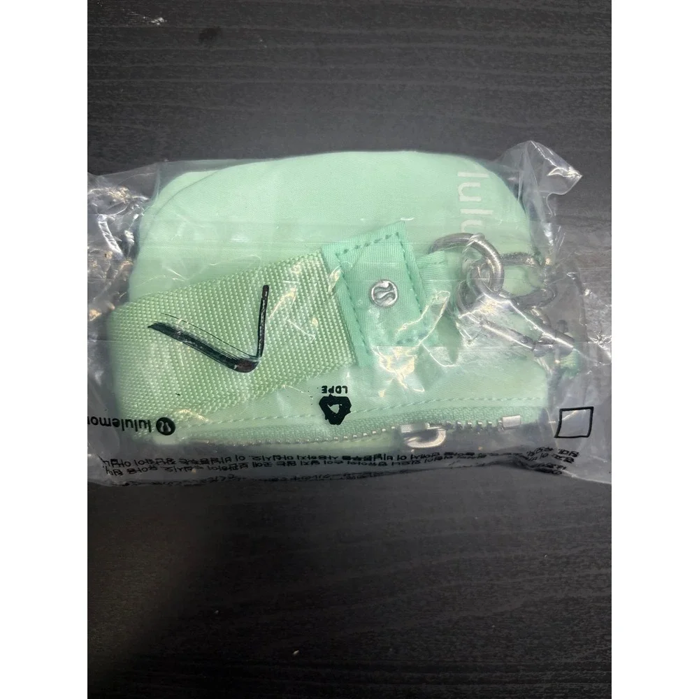 Lululemon Nano City Adventurer Backpack Keychain Mint Green Mini Pouch Bag NWT